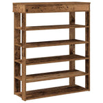 Antik fa szerelt fa cipőtartó 80x30x98 cm 2