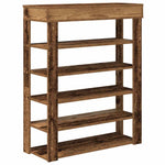 Antik fa szerelt fa cipőtartó 80x30x98 cm 6