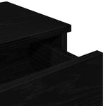 Falipolc fiókokkal fekete 60x28x15 cm műszaki fa 8