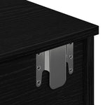 Falipolc fiókokkal fekete 60x28x15 cm műszaki fa 9