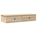 Sonoma tölgy szerelt fa falipolc fiókokkal 100 x 37,5 x 19 cm 2
