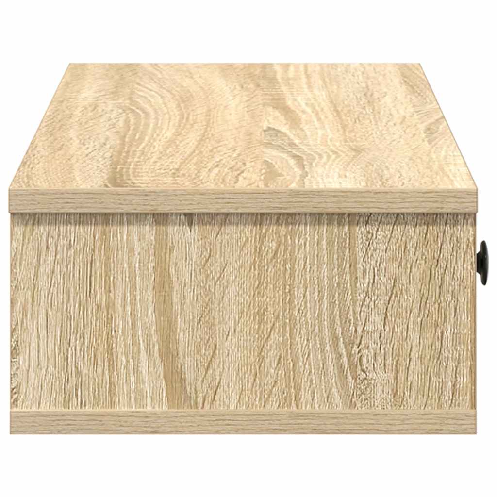 Sonoma tölgy szerelt fa falipolc fiókokkal 100 x 37,5 x 19 cm 5