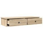 Sonoma tölgy szerelt fa falipolc fiókokkal 100 x 37,5 x 19 cm 7