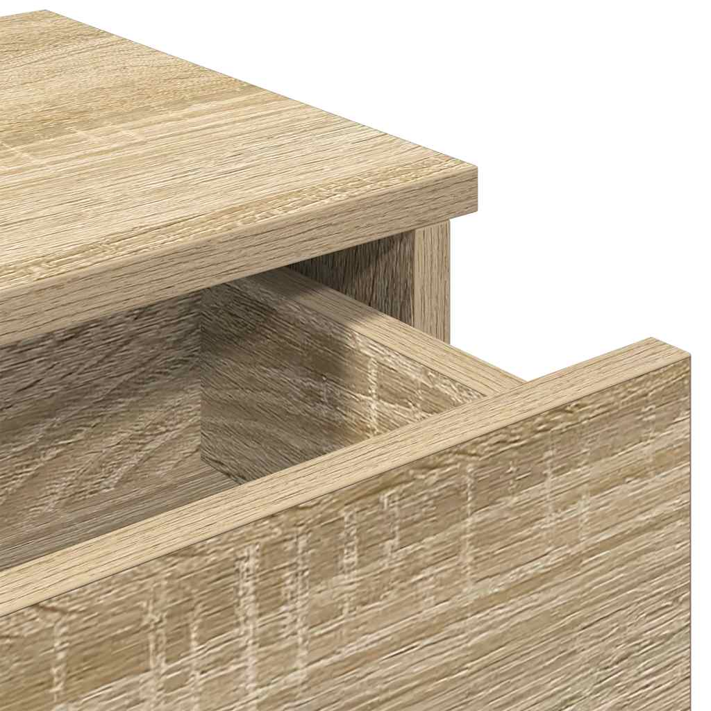 Sonoma tölgy szerelt fa falipolc fiókokkal 100 x 37,5 x 19 cm 8