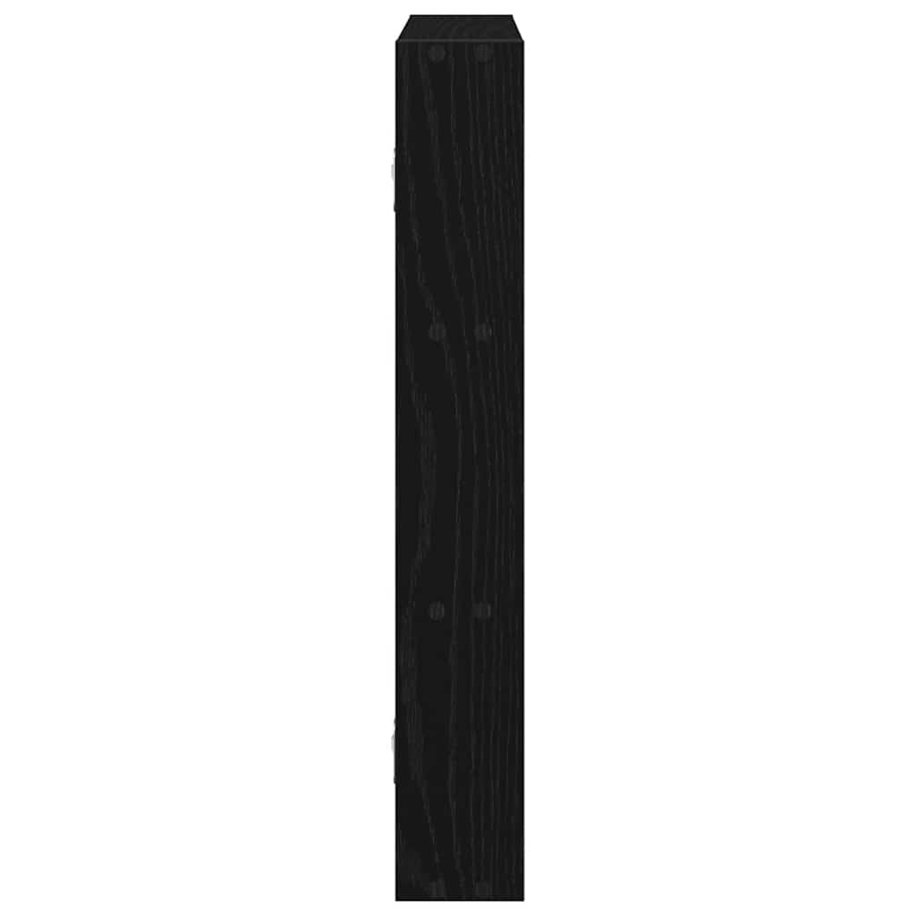 Fekete szerelt fa fali polc 43 x 9 x 60 cm 5