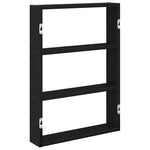 Fekete szerelt fa fali polc 43 x 9 x 60 cm 6