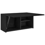 Fekete szerelt fa fali fürdőszobaszekrény 60x25x30 cm 5