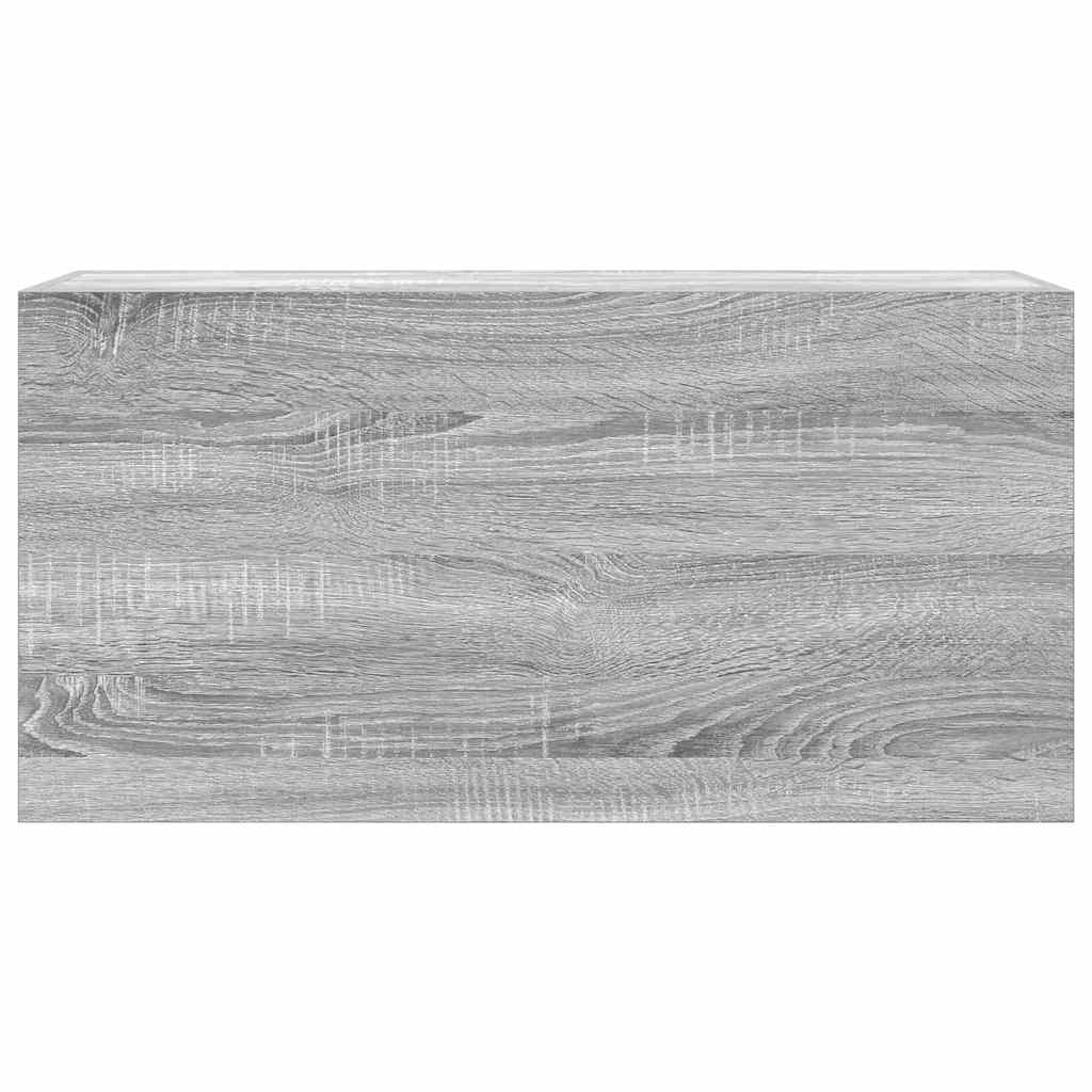 Szürke sonoma szerelt fa fali fürdőszobaszekrény 80x25x40 cm 5