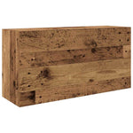 Antik fa színű szerelt fa fali fürdőszobaszekrény 80x25x40 cm 2
