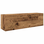 Antik fa színű szerelt fa fali fürdőszobaszekrény 100x25x30 cm 2
