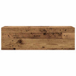 Antik fa színű szerelt fa fali fürdőszobaszekrény 100x25x30 cm 6