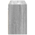 Szürke sonoma szerelt fa fali fürdőszobaszekrény 100x25x40 cm 6