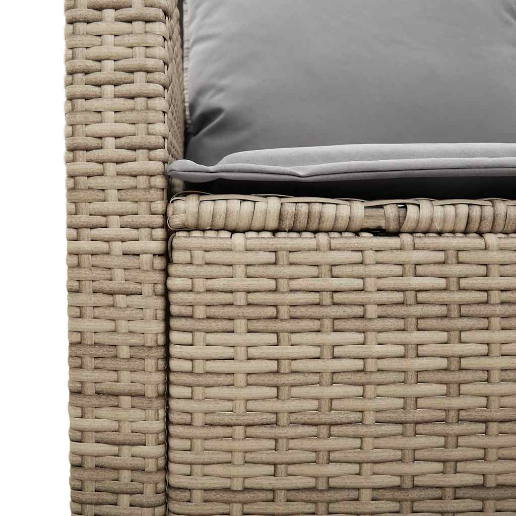 4 részes bézs polyrattan kerti ülőgarnitúra párnákkal 8