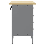 Munkaszekrény fiókkal 2 db Fekete és Szürke 100 x 55 x 85 cm 7