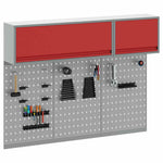 Szerszámos szekrény készlet polcokkal 5 db Piros Porszórt acél 3