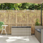 Világosszürke polyrattan kerti pad párnával 110x40x44 cm 3
