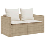 5 részes polyrattan kerti kanapé garnitúra párnákkal stackable 5