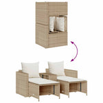5 részes polyrattan kerti kanapé garnitúra párnákkal stackable 8