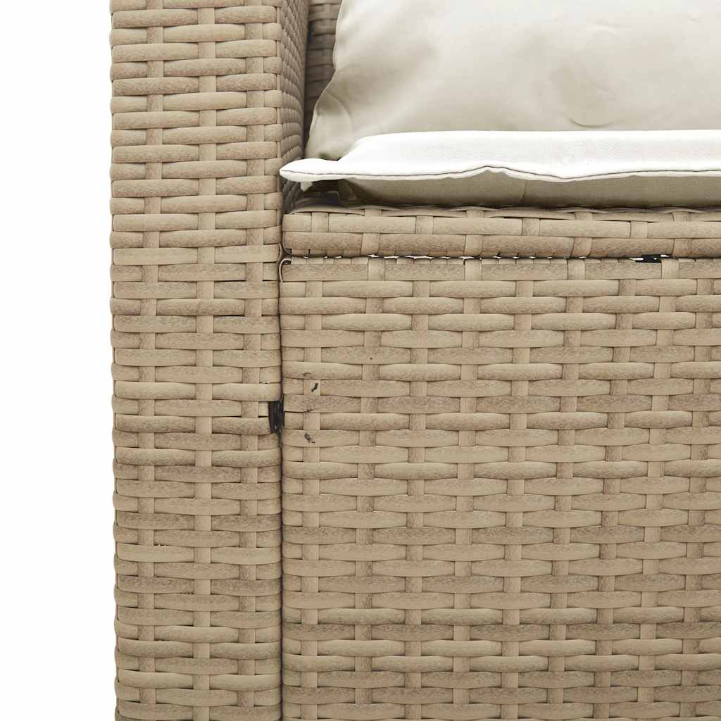 5 részes polyrattan kerti kanapé garnitúra párnákkal stackable 10