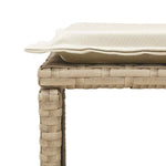 5 részes polyrattan kerti kanapé garnitúra párnákkal stackable 11