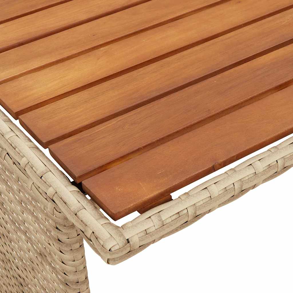 3 részes bézs polyrattan kerti étkezőgarnitúra párnákkal 11