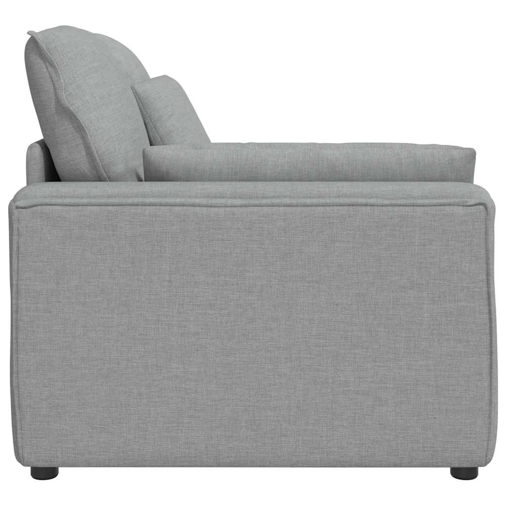 Világosszürke moduláris kanapé karfás végmodul párnákkal 100 cm 4