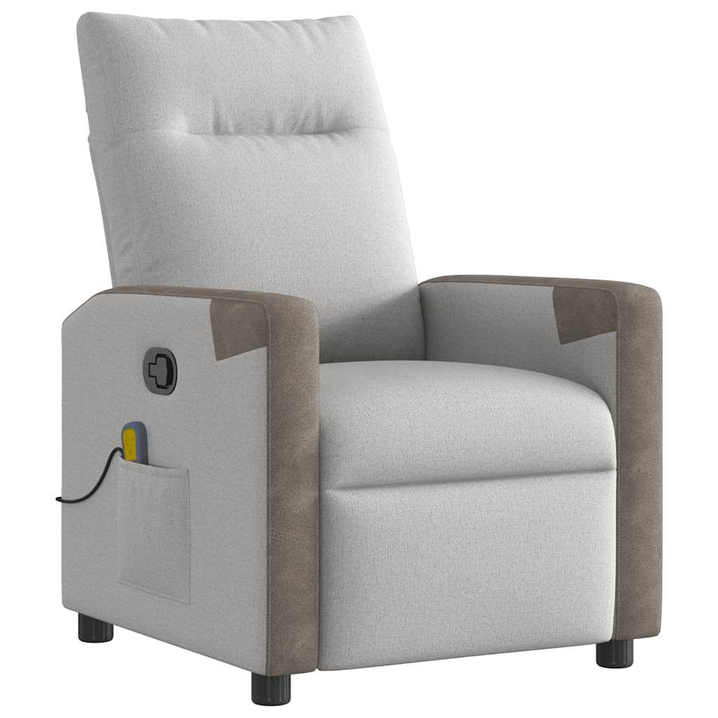 Felhőszürke szövet dönthető masszázsfotel 2