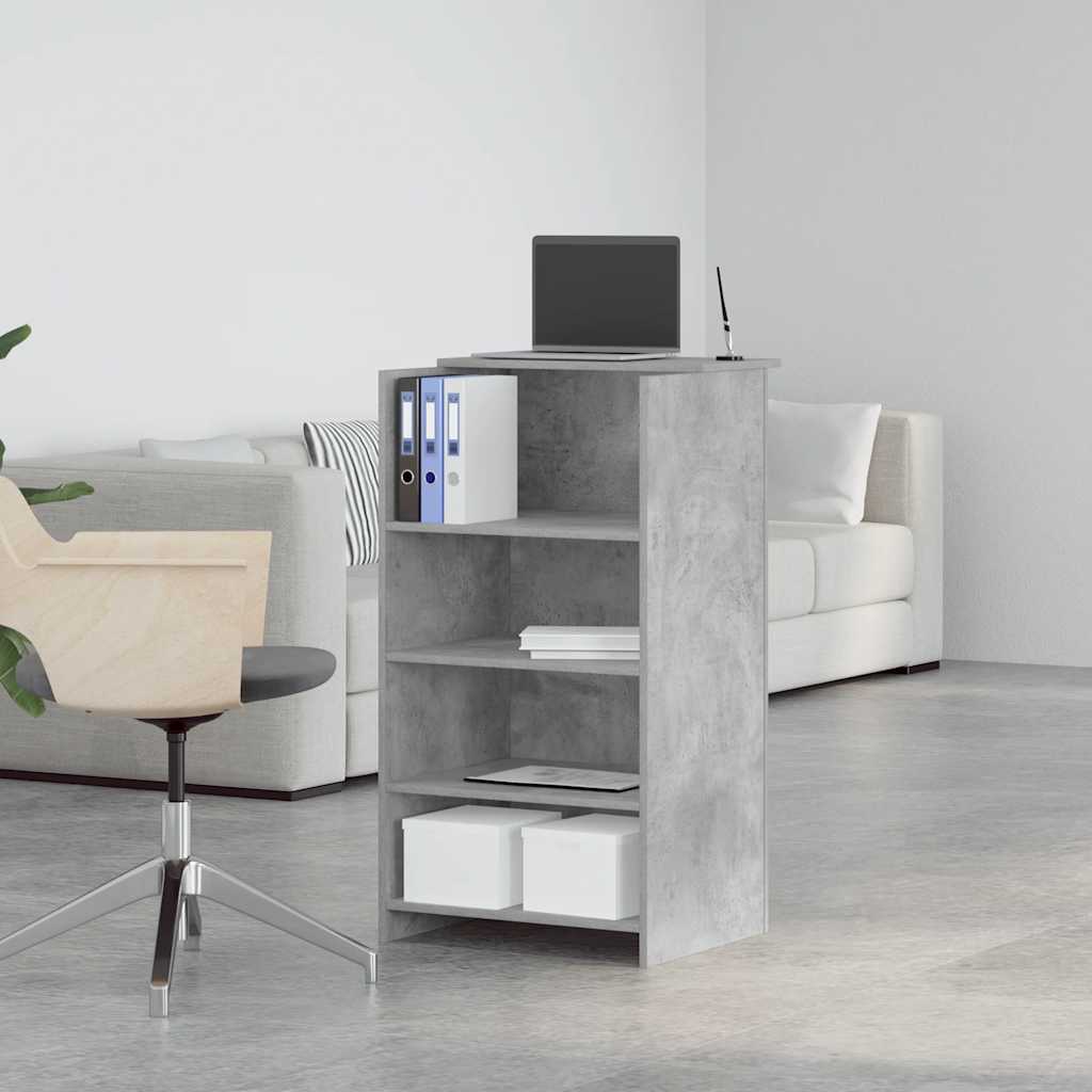 Recepciós pult betonszürke 55x50x103,5 cm szerelt fa 4