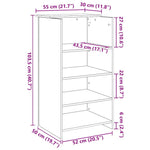 Recepciós pult betonszürke 55x50x103,5 cm szerelt fa 10