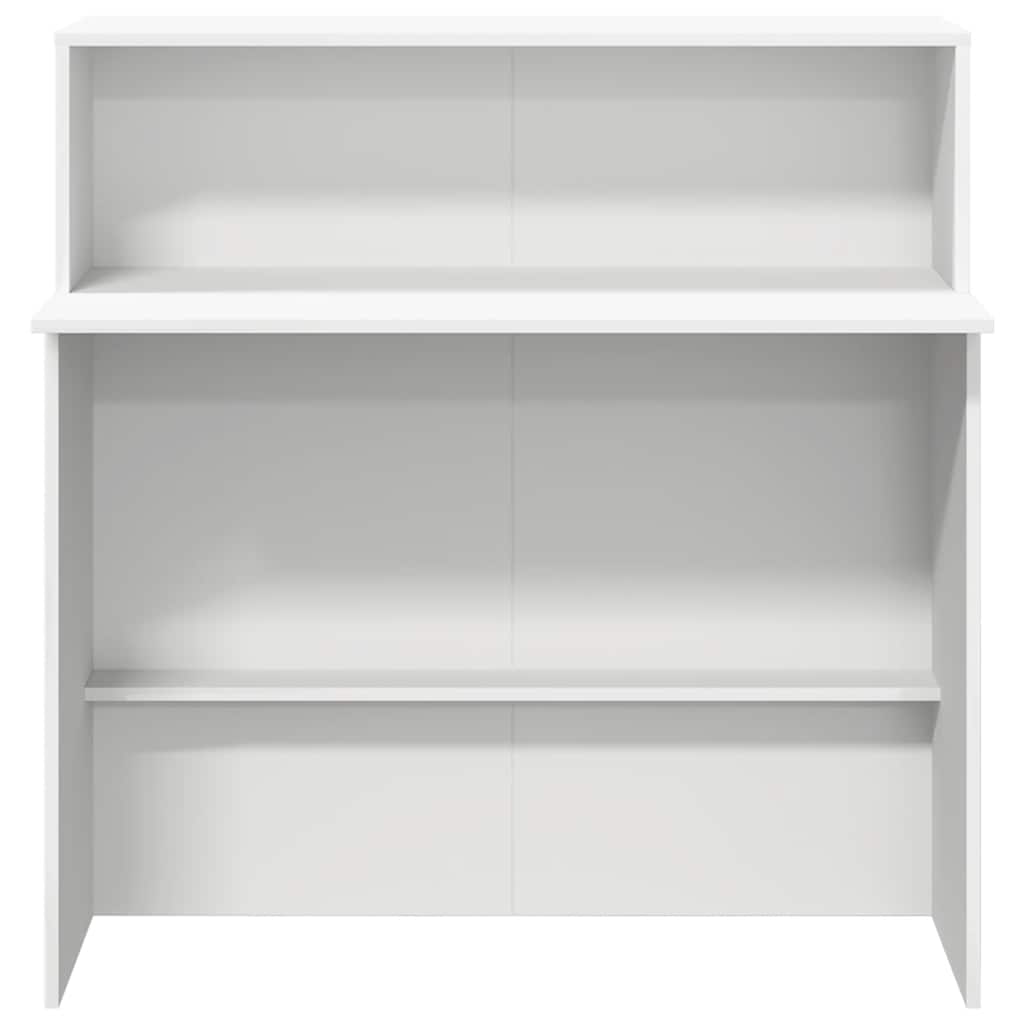 Fehér, rétegelt fa recepciós asztal 100 x 50 x 103,5 cm 5