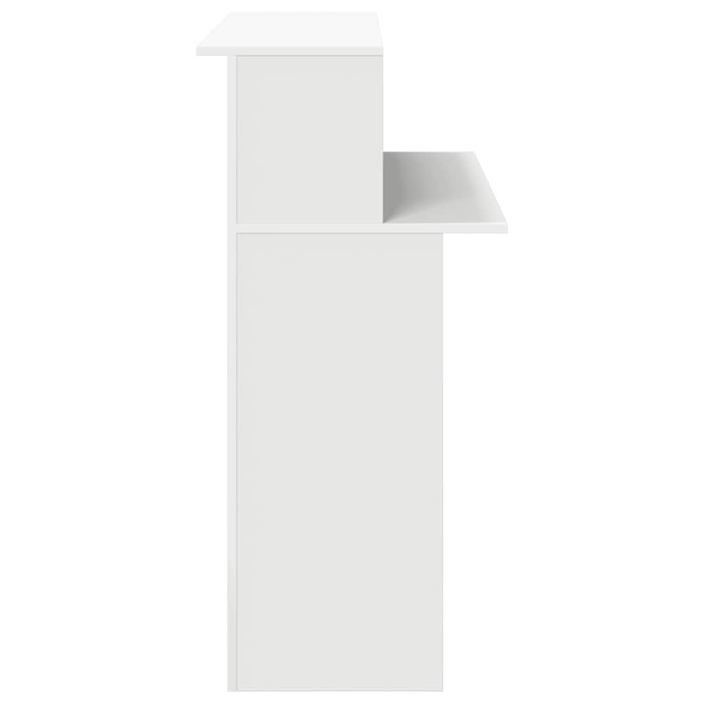 Fehér, rétegelt fa recepciós asztal 100 x 50 x 103,5 cm 6