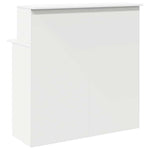 Fehér, rétegelt fa recepciós asztal 100 x 50 x 103,5 cm 7