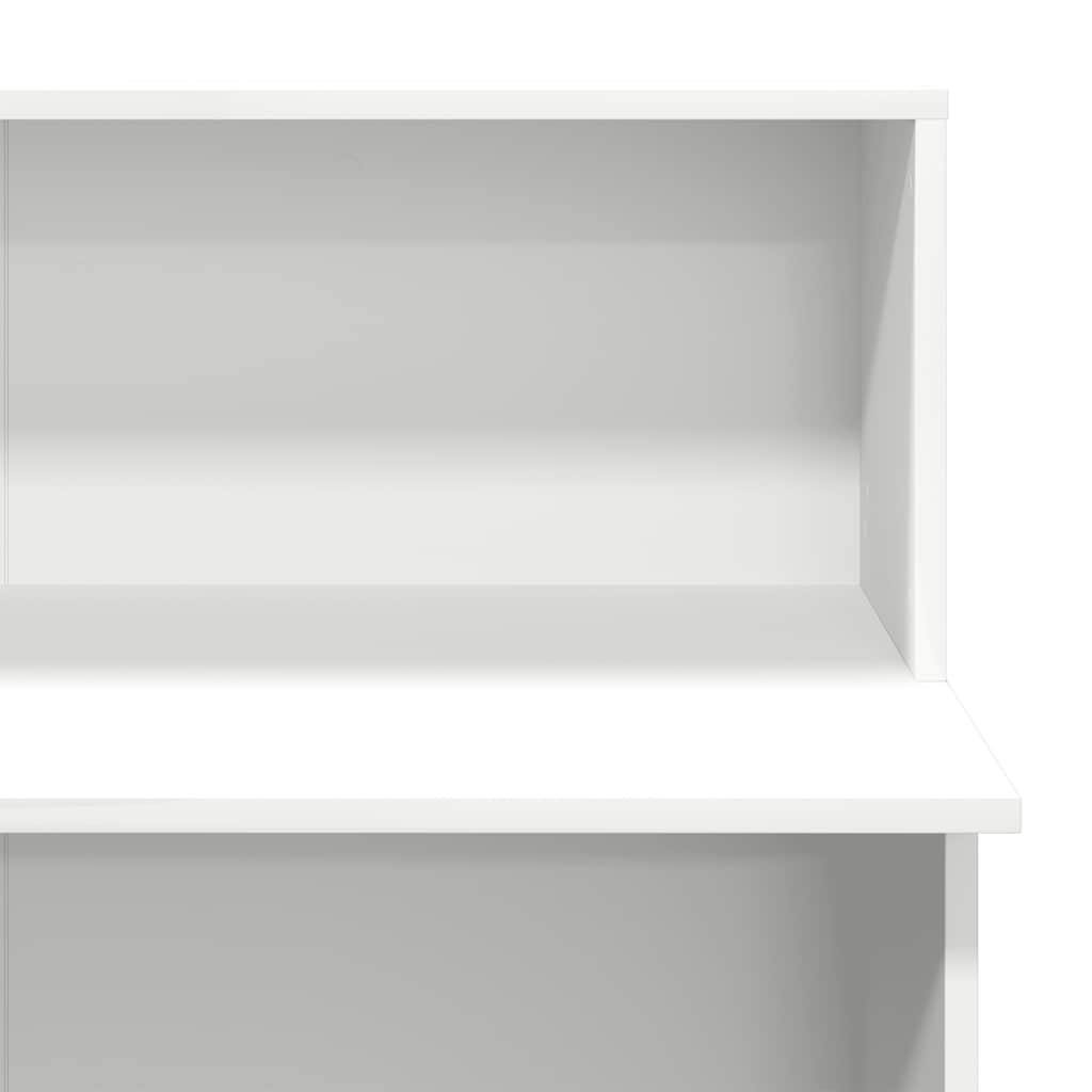 Fehér, rétegelt fa recepciós asztal 100 x 50 x 103,5 cm 8