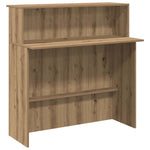Recepciós pult kézműves tölgy 100x50x103,5 cm szerelt fa 2