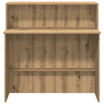 Recepciós pult kézműves tölgy 100x50x103,5 cm szerelt fa 5