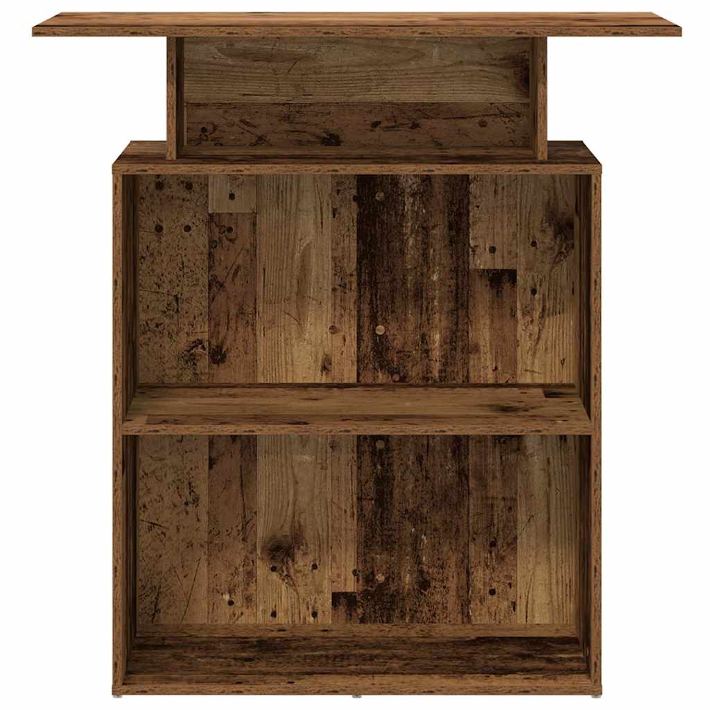 Recepciós pult antik fa 100x40x104 cm szerelt fa 5