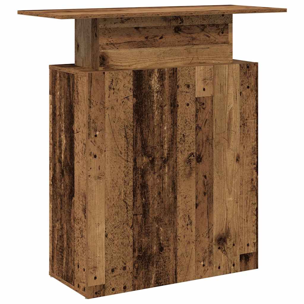 Recepciós pult antik fa 100x40x104 cm szerelt fa 7