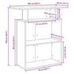 Recepciós pult antik fa 100x40x104 cm szerelt fa 10