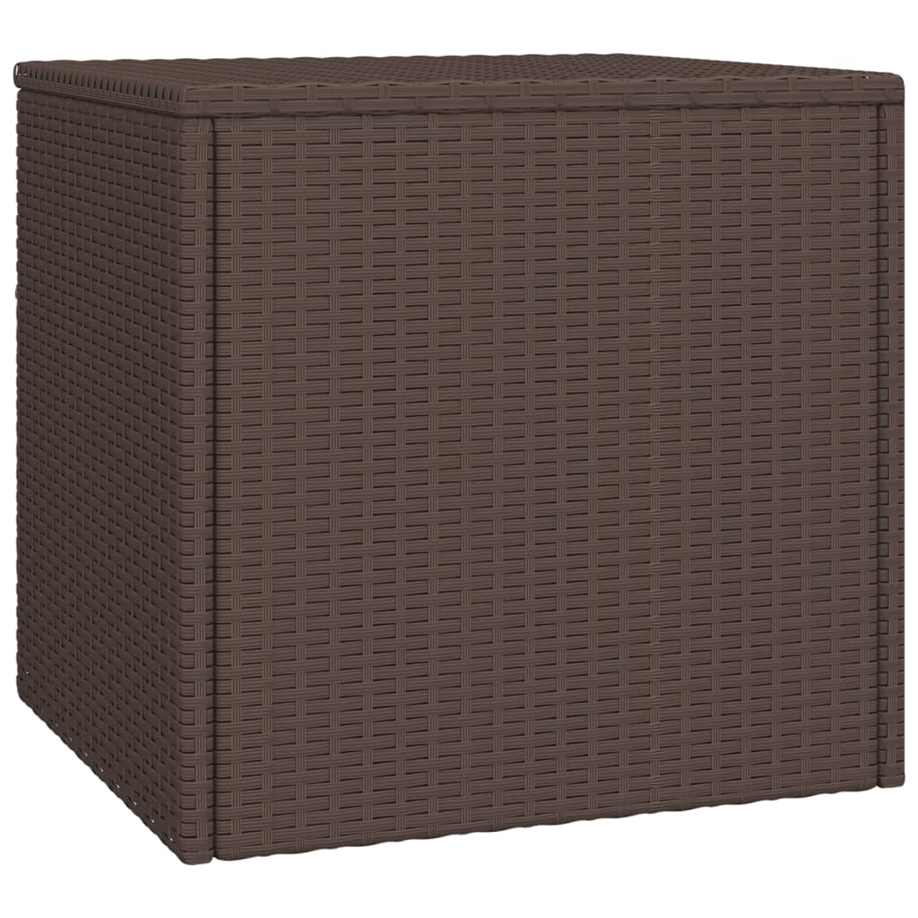 3 db barna polyrattan kerti kisasztal 3