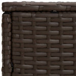 3 db barna polyrattan kerti kisasztal 6