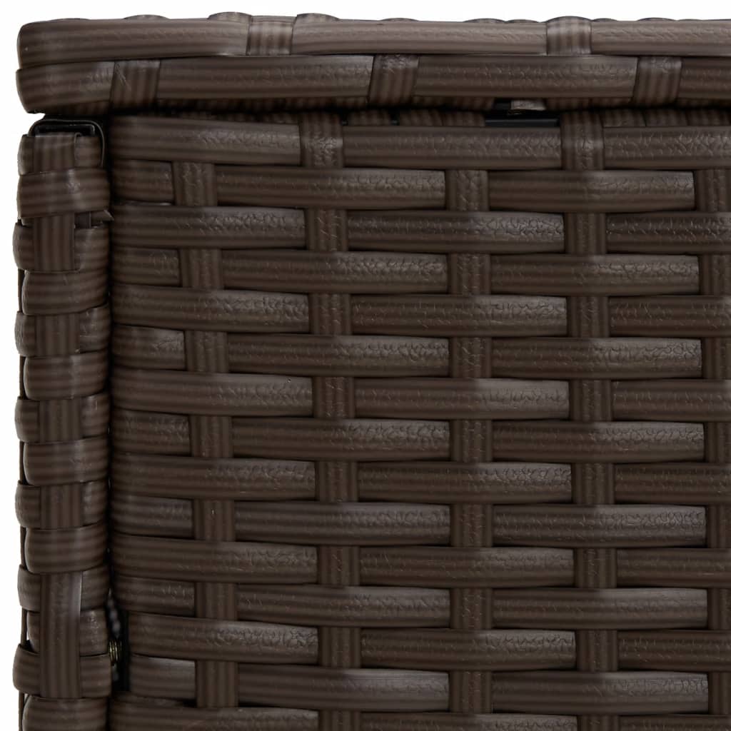 3 db barna polyrattan kerti kisasztal 6