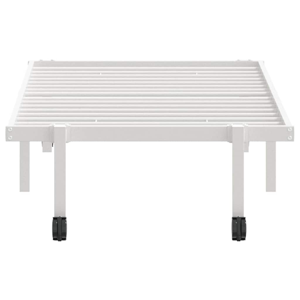 Fehér acél ágykeret matrac nélkül összecsukható 80x200 cm 6