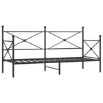 Kanapéágy matrac nélkül fekete 90x200 cm acél 2