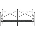 Kanapéágy matrac nélkül fekete 90x200 cm acél 5