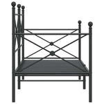 Kanapéágy matrac nélkül fekete 90x200 cm acél 6