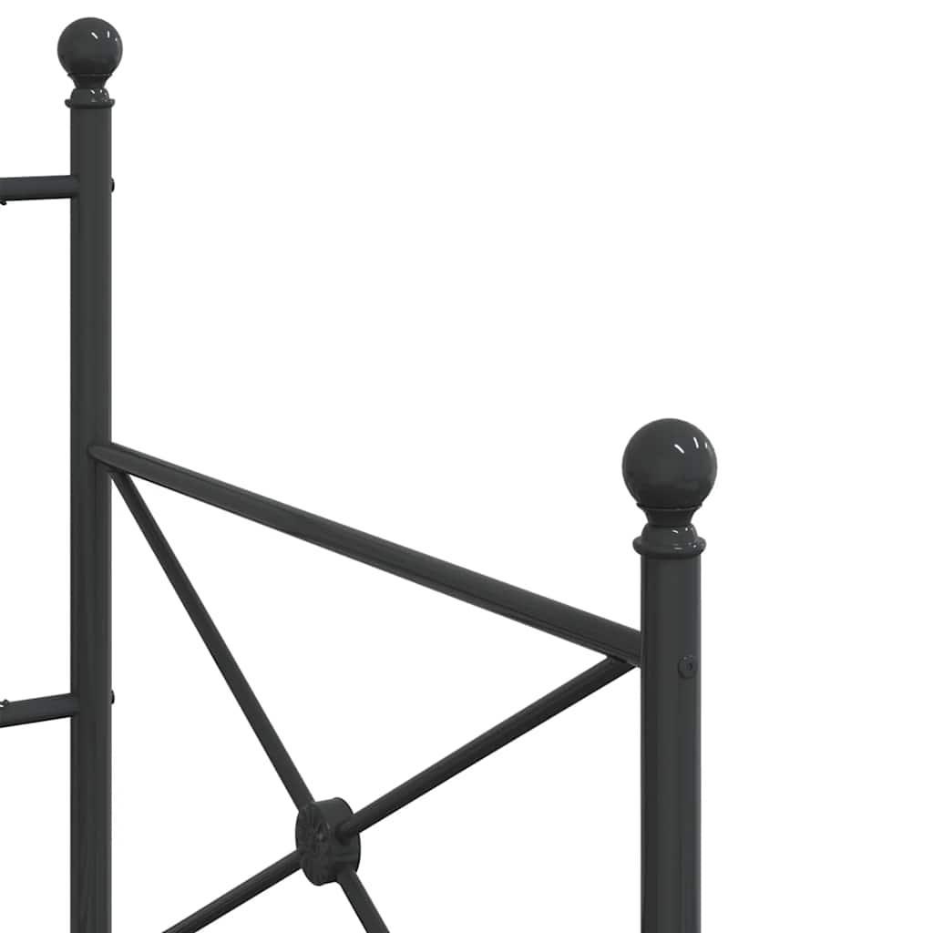 Kanapéágy matrac nélkül fekete 90x200 cm acél 8