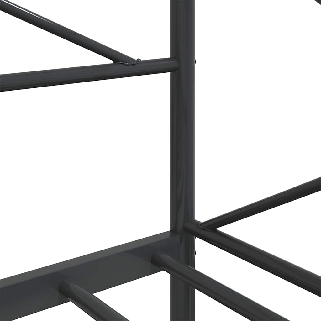 Kanapéágy matrac nélkül fekete 90x200 cm acél 10