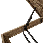 Bézs polyrattan napozóágy párnával 55x200x44 cm 8