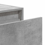 2 db betonszürke fali éjjeliszekrény LED-világítással 11