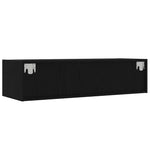 TV szekrény LED világítással fekete tölgy 100X35,5x25 cm 9